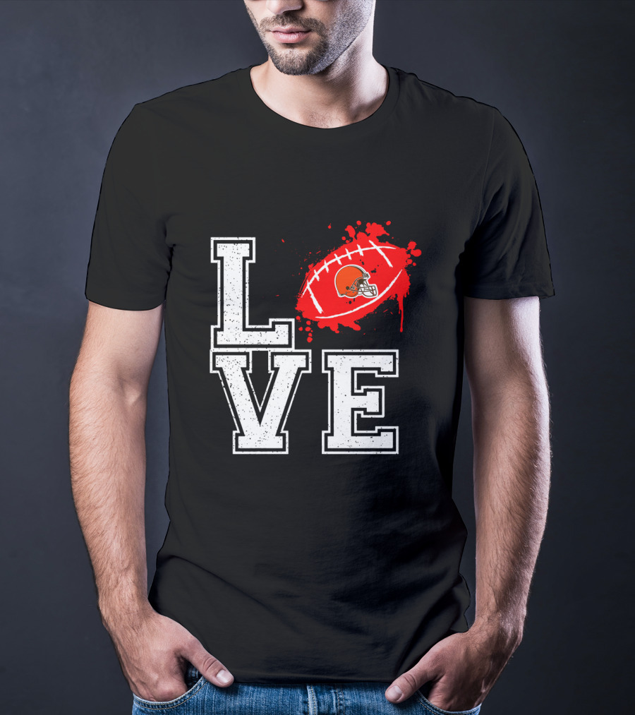 Love Cleveland Browns Football Helmet T-Shirt