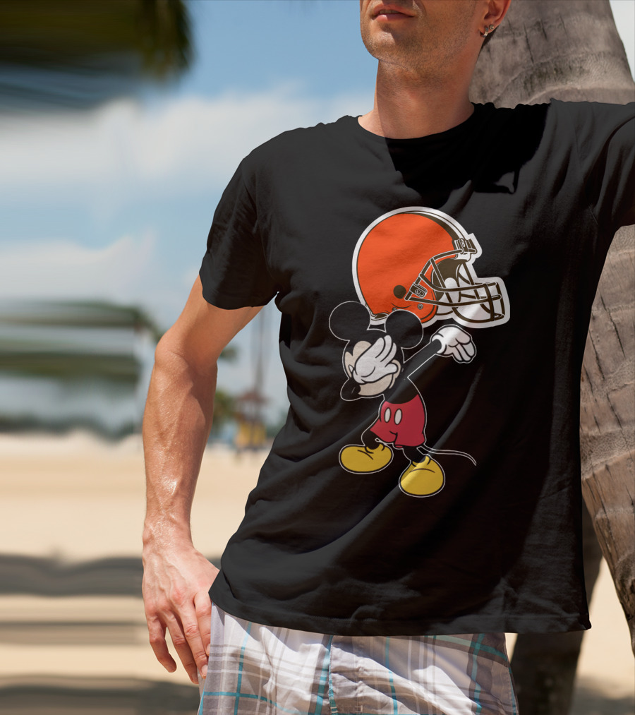 Cleveland Browns Iconic Character Dab With Helmet T-Shirt