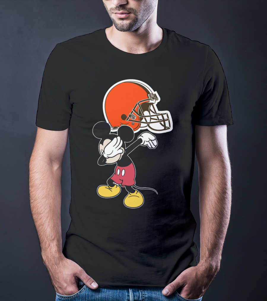 Cleveland Browns Iconic Character Dab With Helmet T-Shirt