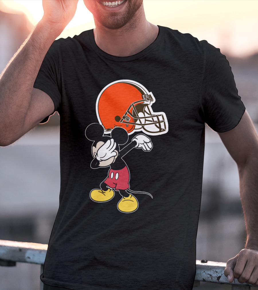 Cleveland Browns Iconic Character Dab With Helmet T-Shirt