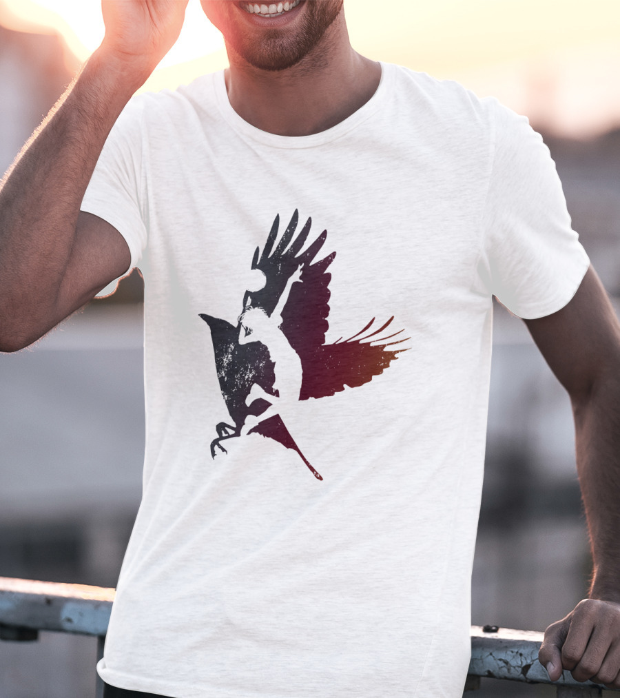 Volleyball Player Silhouette With Bird Wings T-Shirt
