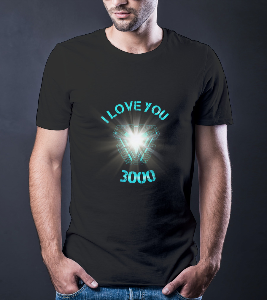 Marvel I Love You 3000 Arc Reactor Shining T-Shirt