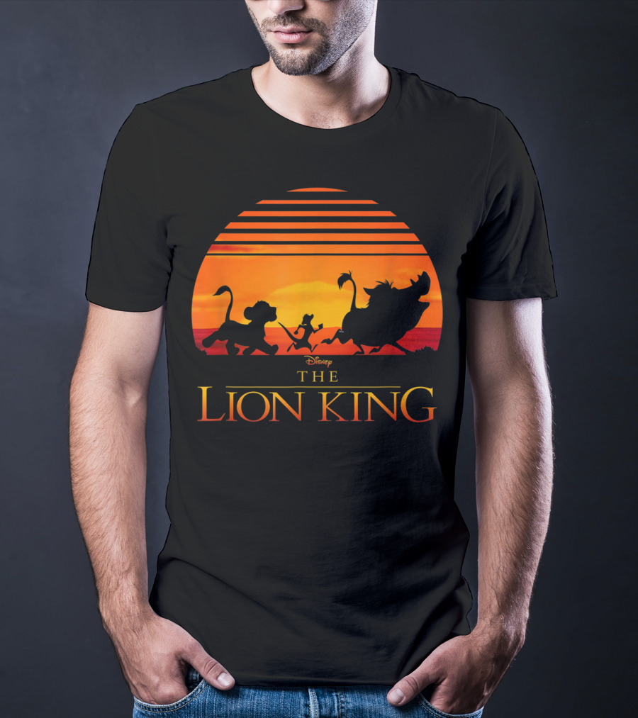 Disney The Lion King Silhouette Sunset Scene T-Shirt