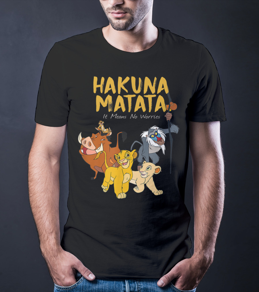 Hakuna Matata It Means No Worries Disney Films T-Shirt