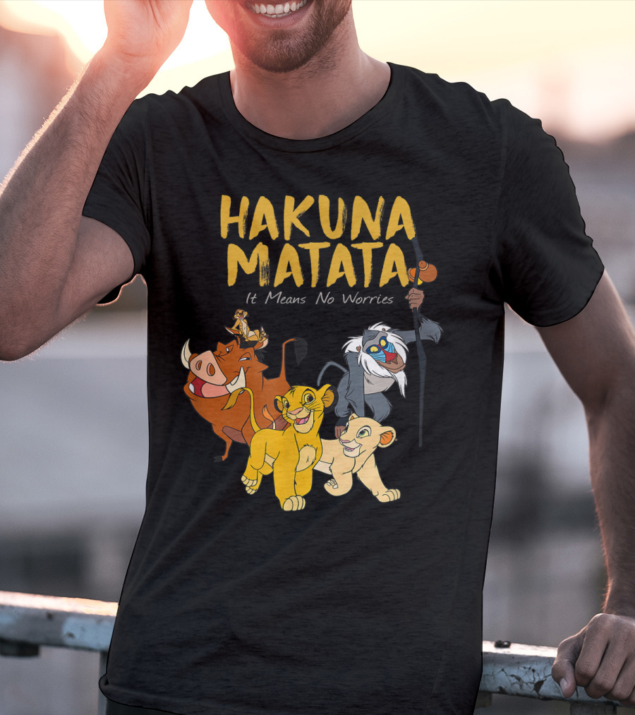 Hakuna Matata It Means No Worries Disney Films T-Shirt