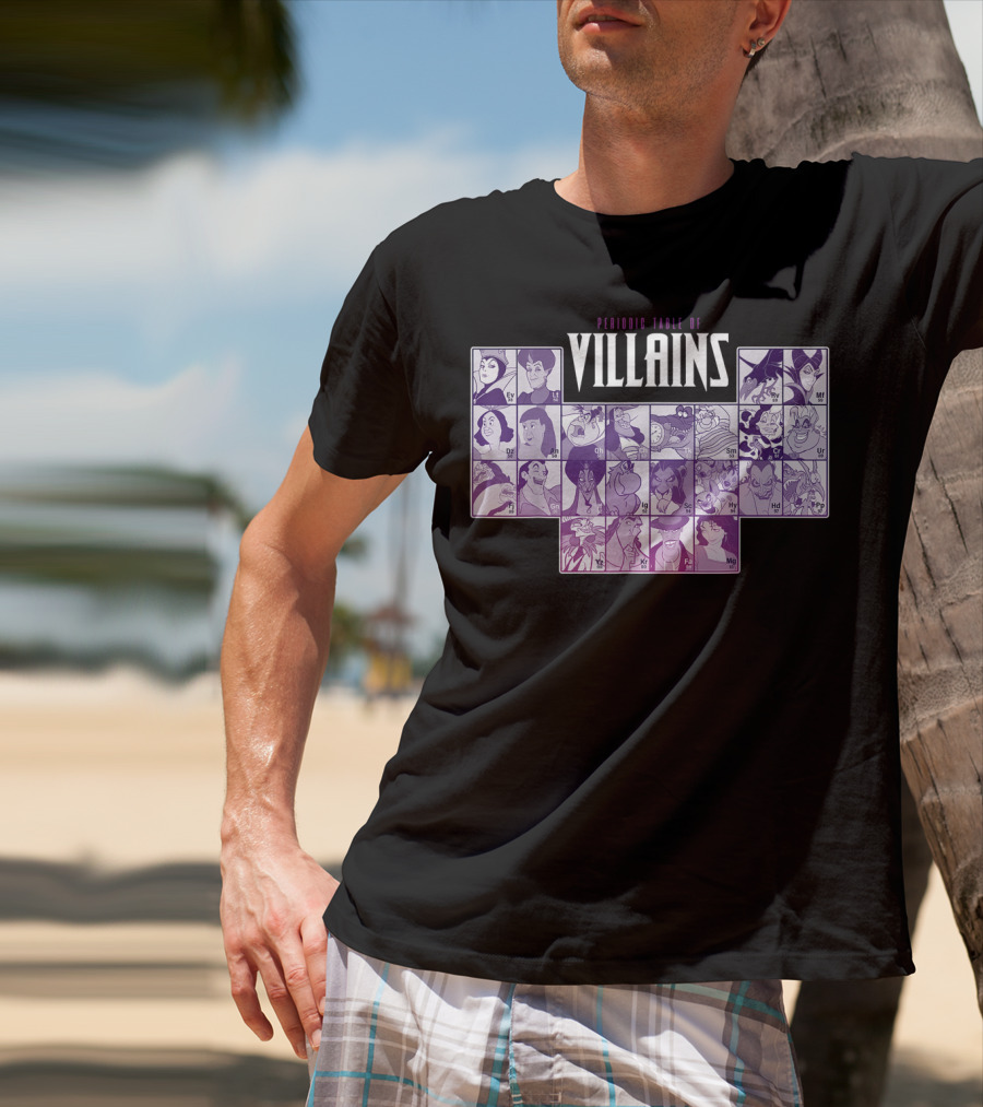 Periodic Table Of Disney Villains T-Shirt