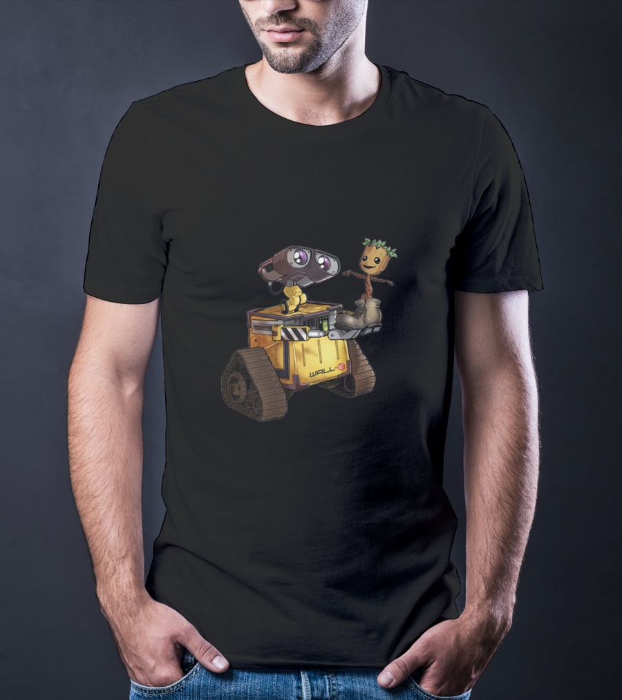 Wall-E And Baby Groot Friendship Adventure T-Shirt