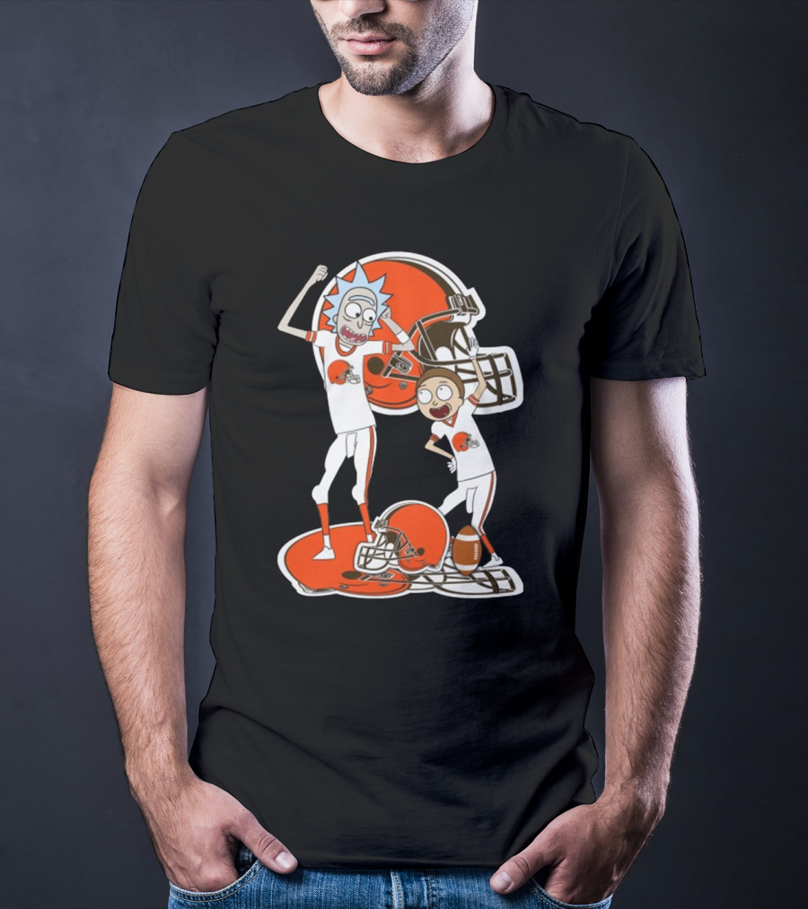 Cleveland Browns Football Rick And Morty Celebration T-Shirt
