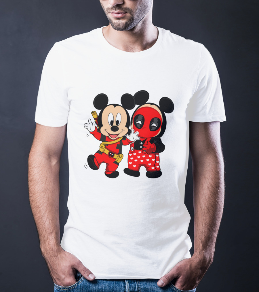 Disney Mickey Mouse And Deadpool Mashup T-Shirt