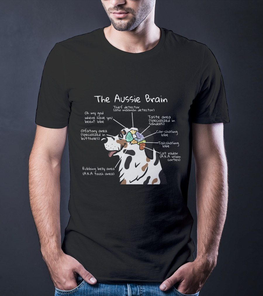 The Aussie Brain Thief Detector Olfactory Area Cat Radar Taste Tail Chasing T-Shirt