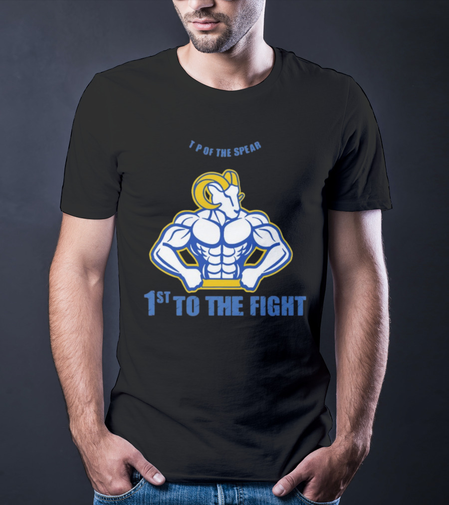 T P Of The Spear 1st To The Fight Muscular Ram T-Shirt
