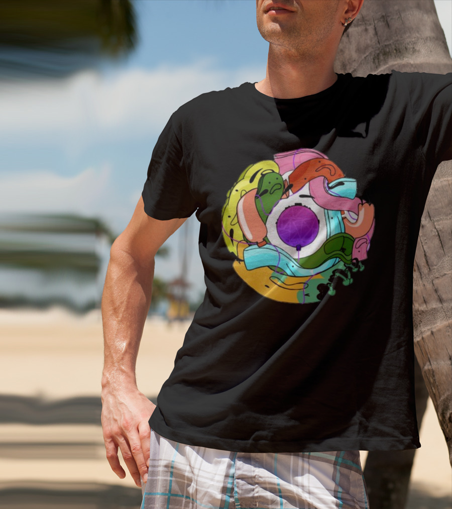 Long Ones Colorful Abstract Circular T-Shirt