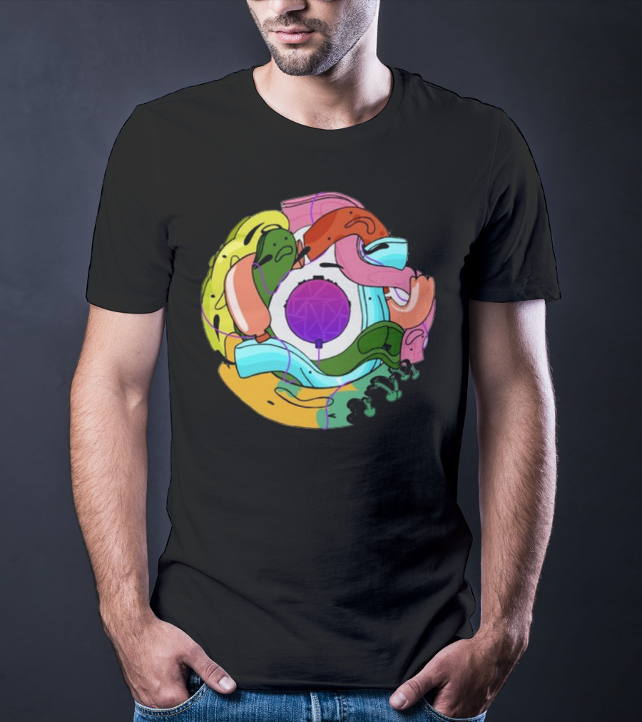 Long Ones Colorful Abstract Circular T-Shirt