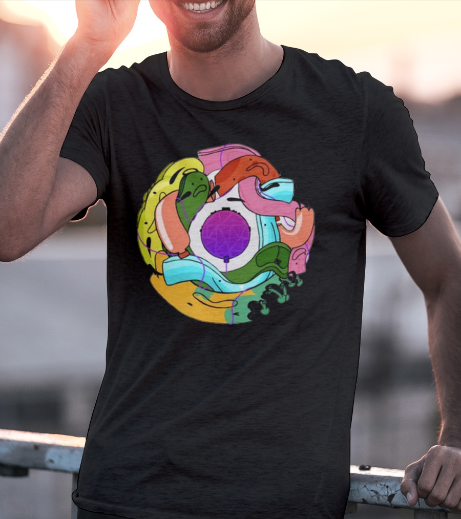 Long Ones Colorful Abstract Circular T-Shirt