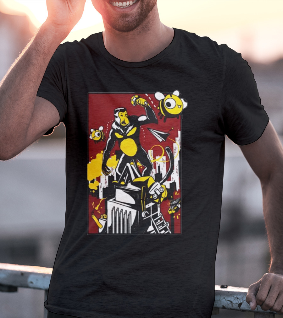 Ttt Duncan X Osie King Kong Parody With Bees And Building T-Shirt