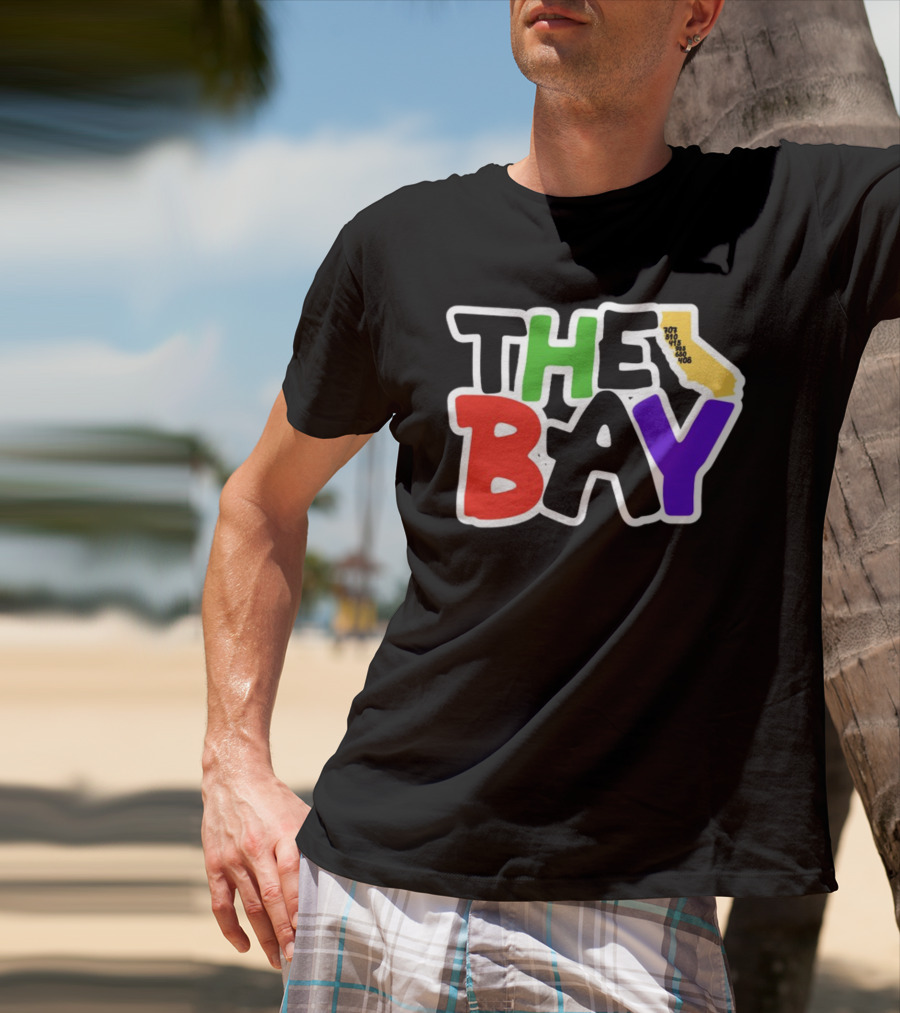 The Bay California Area Codes Colorful T-Shirt