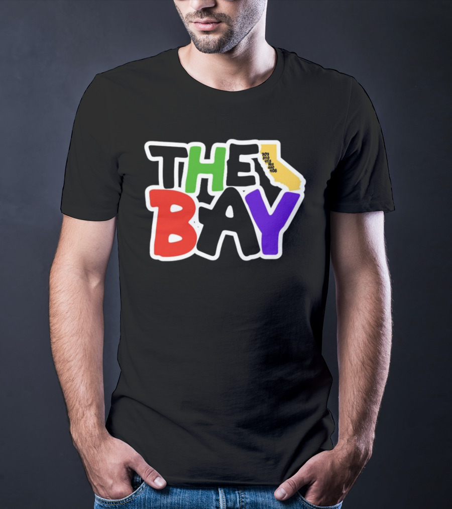 The Bay California Area Codes Colorful T-Shirt