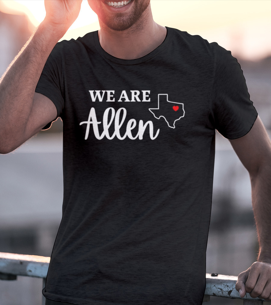 WE ARE ALLEN Texas Heart Map T-Shirt