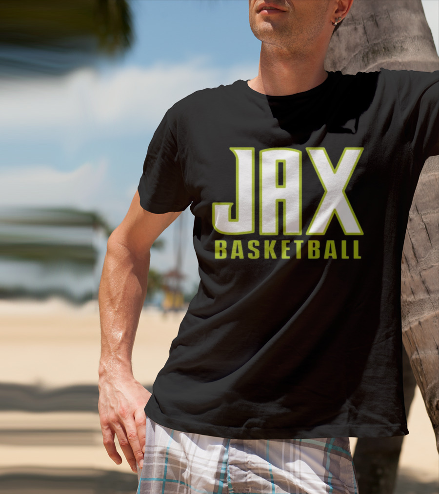 Jax Basketball Bold Neon Typography T-Shirt