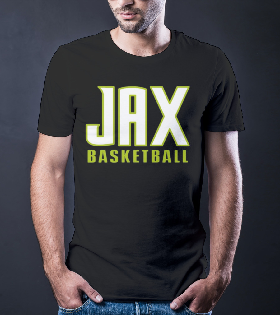 Jax Basketball Bold Neon Typography T-Shirt