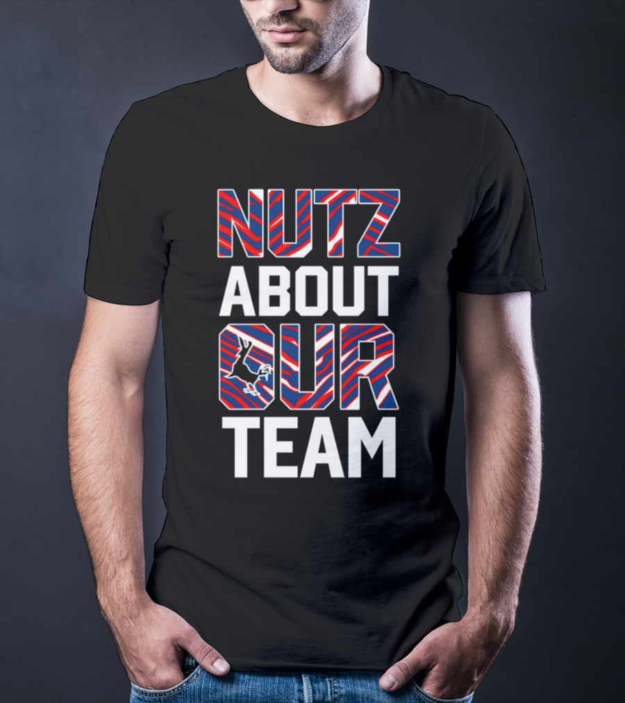 Nutz About Our Team Patriotic Colors Football Fan Enthusiasm T-Shirt