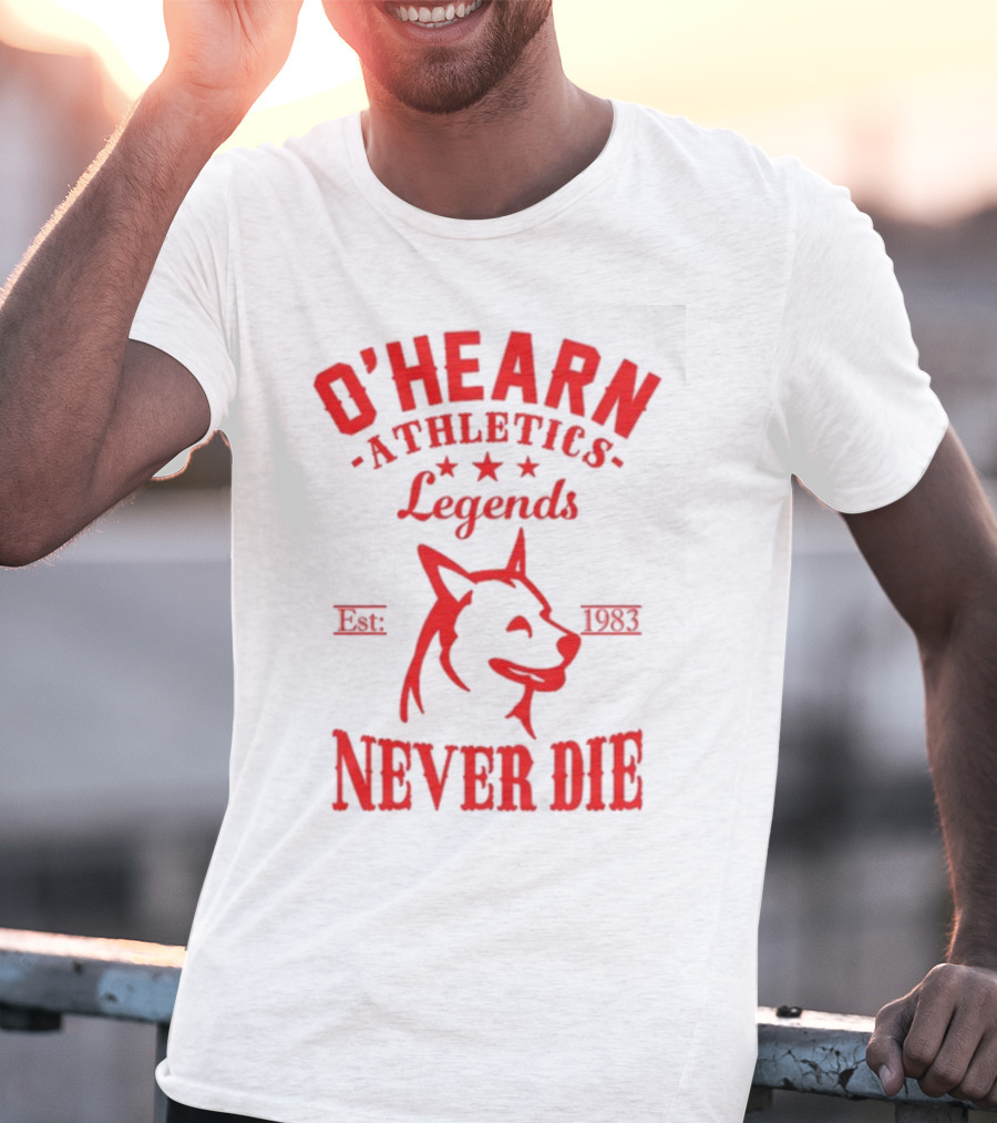 O'hearn Athletics Legends Never Die Est 1983 Dog T-Shirt