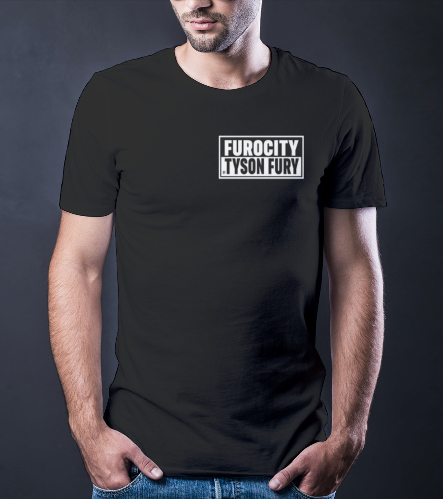 Furocity Tyson Fury Black And White Block Lettering T-Shirt