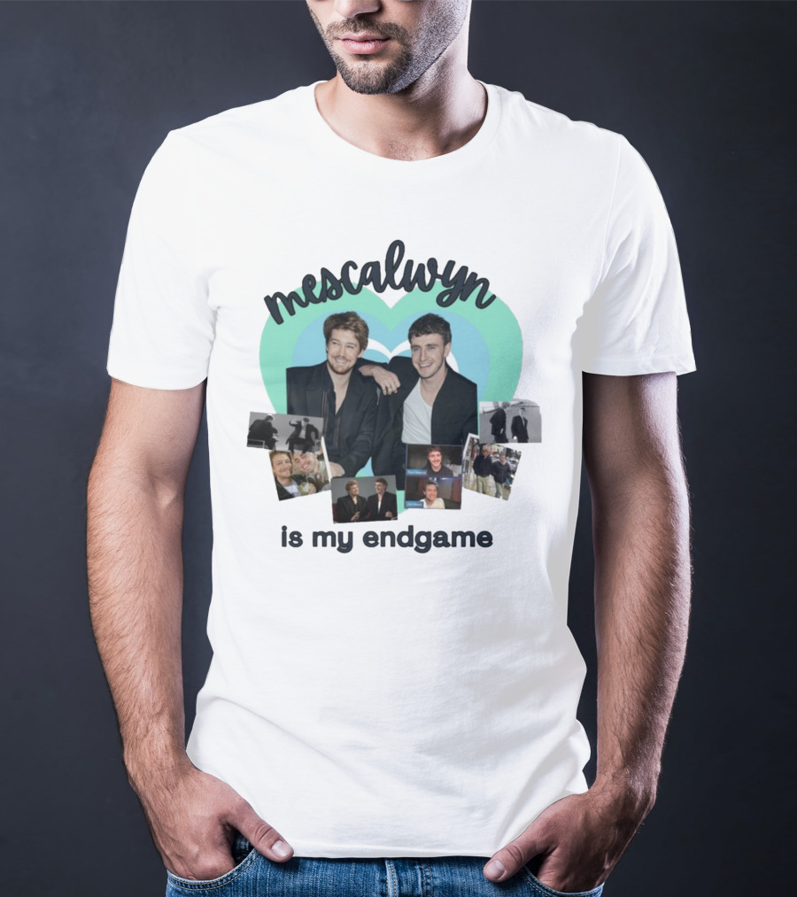 Mescalwyn Is My Endgame Heart Collage With Friends And Candid Moments T-Shirt