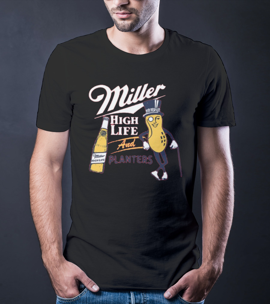 Miller High Life And Planters Mr. Peanut Collaboration T-Shirt