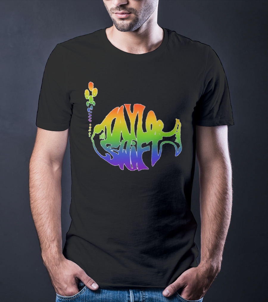 Taylor Swift Phish Logo Rainbow Bubbles T-Shirt