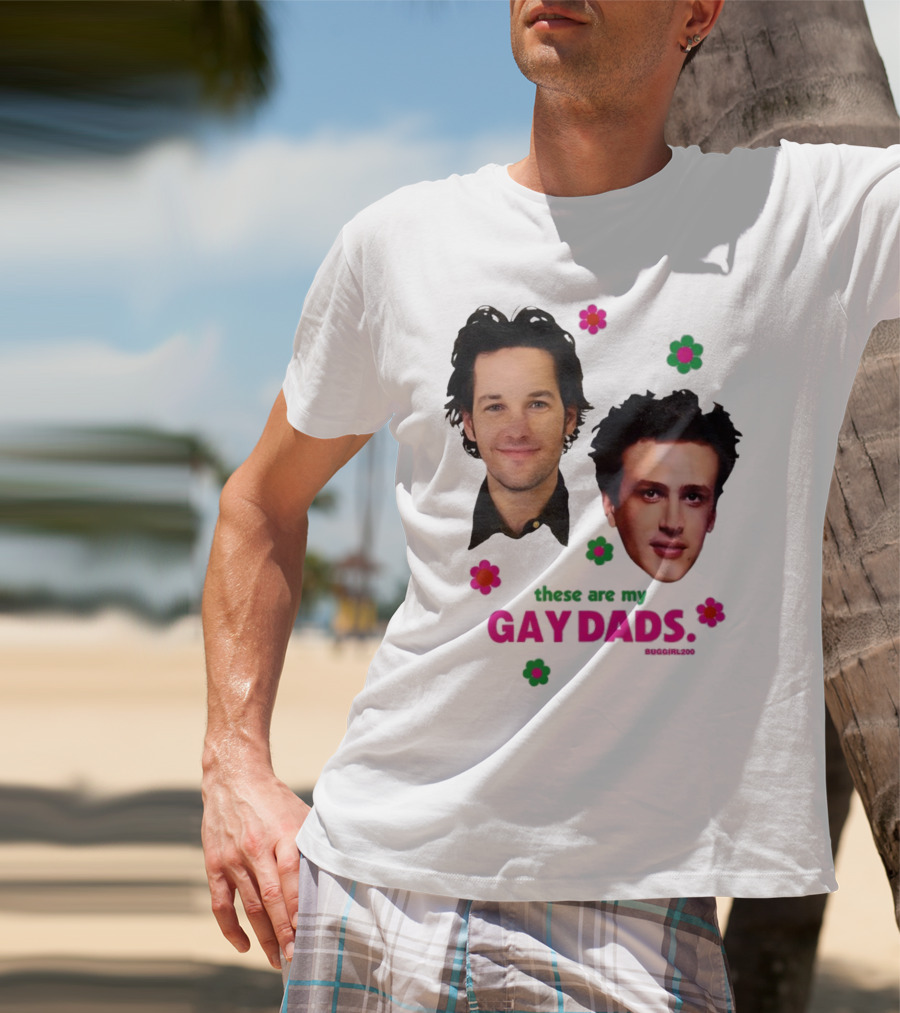 These Are My Gay Dads Flowers Nuggclub 420 T-Shirt