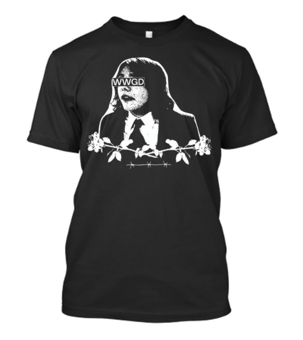 Catchinglizards WWGD Black And White Barbed Wire Suit T-Shirt