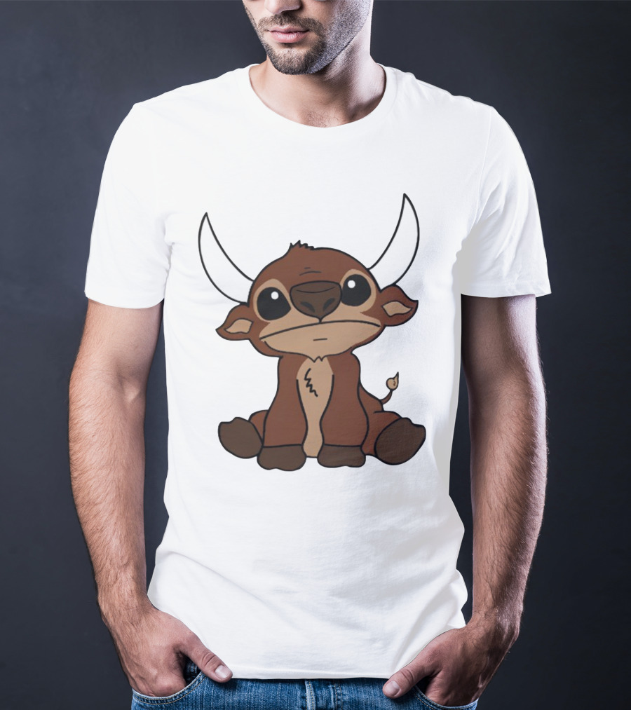 26Shirts Stitch Buffalo Cute Cartoon Buffalo Image T-Shirt