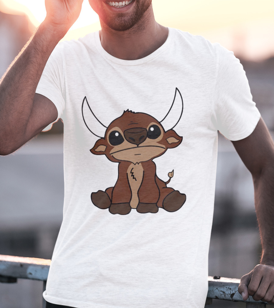 26Shirts Stitch Buffalo Cute Cartoon Buffalo Image T-Shirt