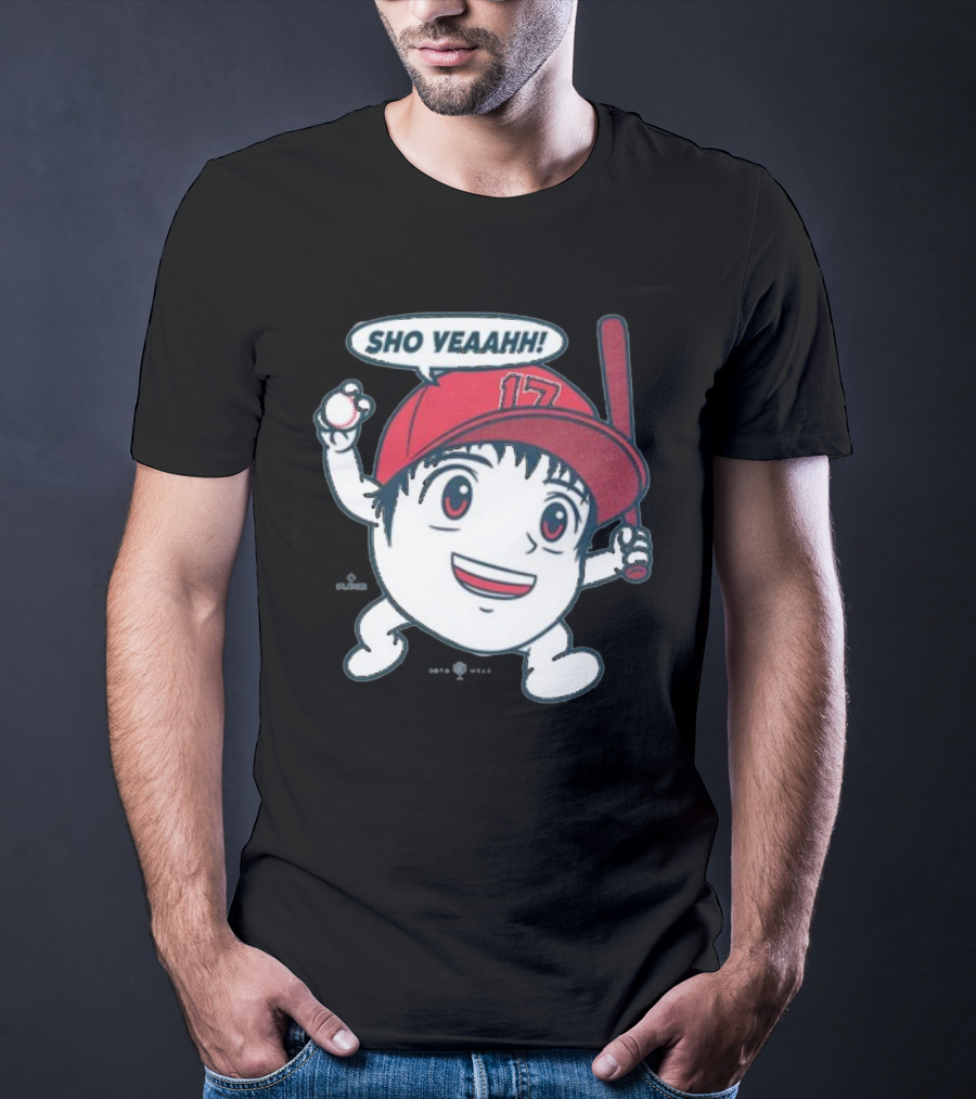 Sho Yeaahh Baseball Character 17 Red Cap Batting Pose T-Shirt