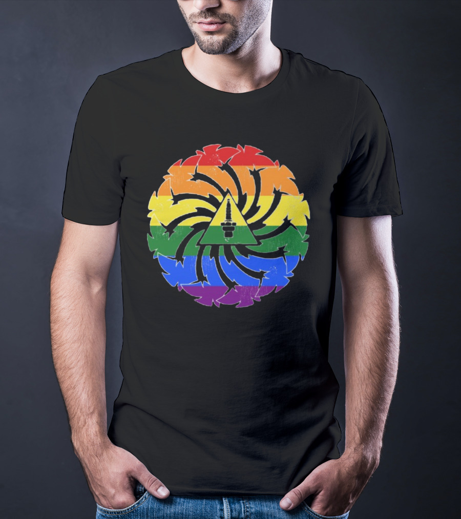 Soundgarden Spiral Pride Logo Rainbow Colors T-Shirt