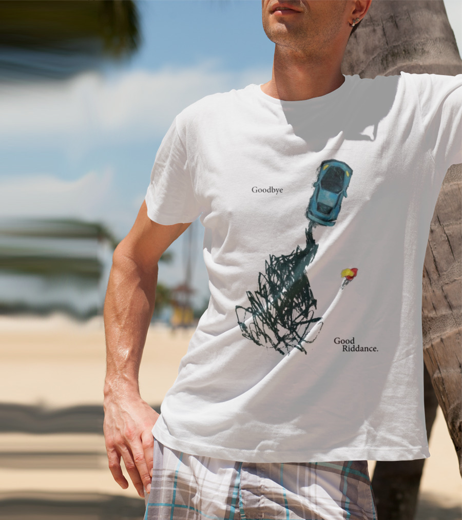 Goodbye Good Riddance Burnout Car Flame Green Day T-Shirt