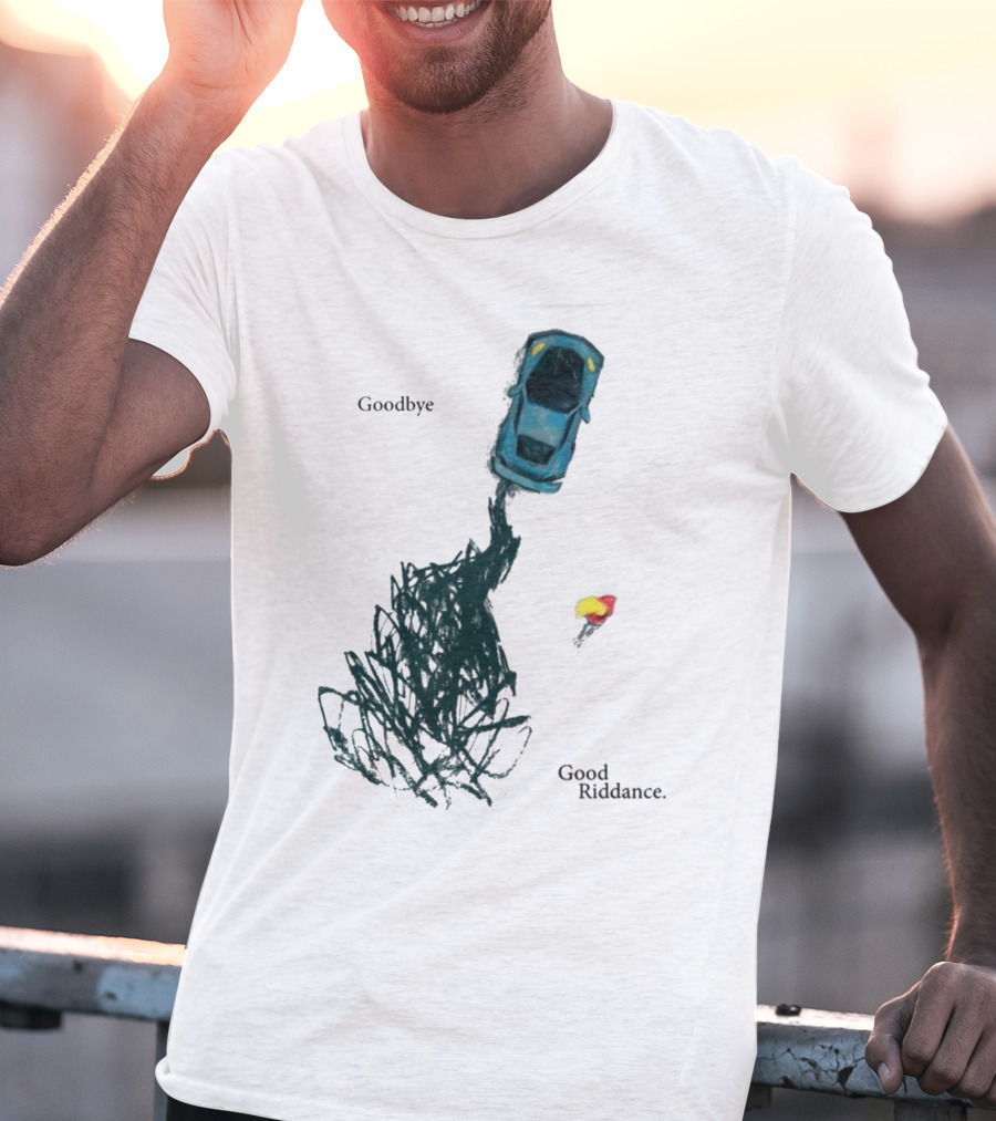 Goodbye Good Riddance Burnout Car Flame Green Day T-Shirt