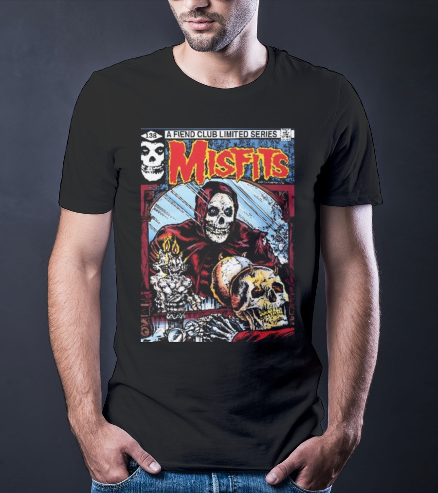Misfits A Fiend Club Limited Series Skull And Skeleton Reflection T-Shirt