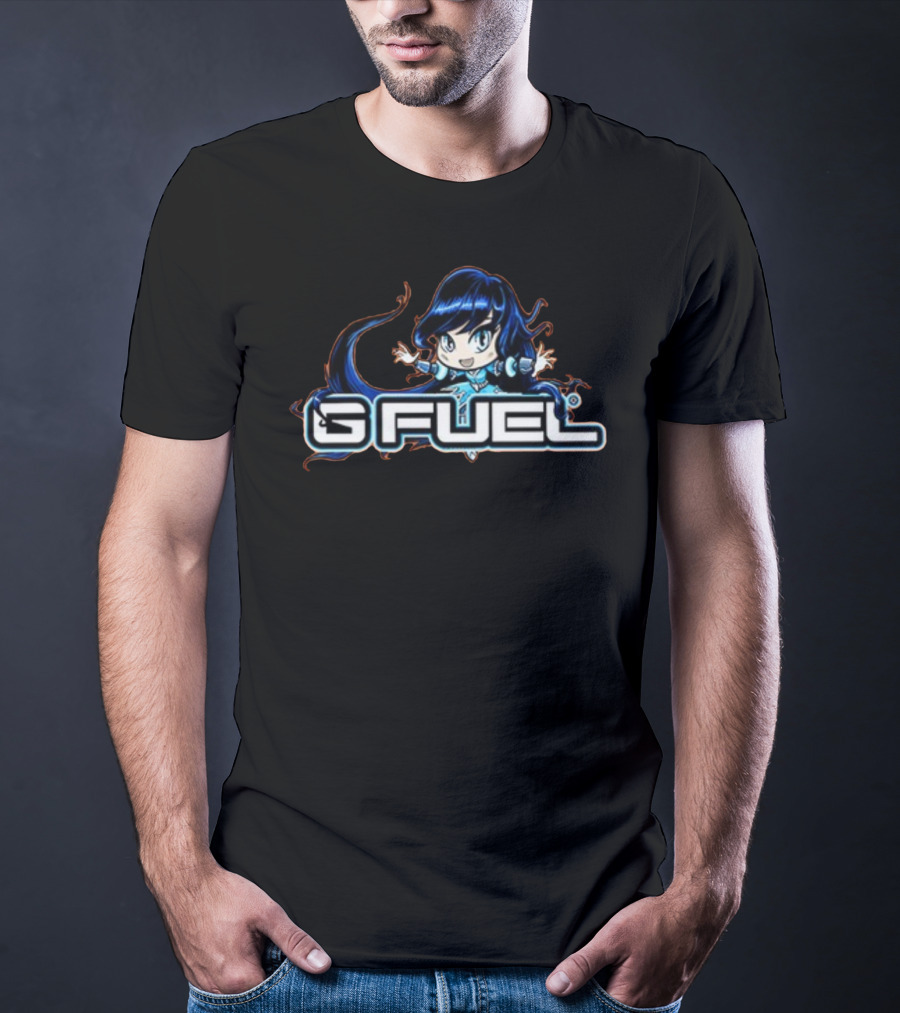 G Fuel Blue Ice Chibi Character Energy T-Shirt