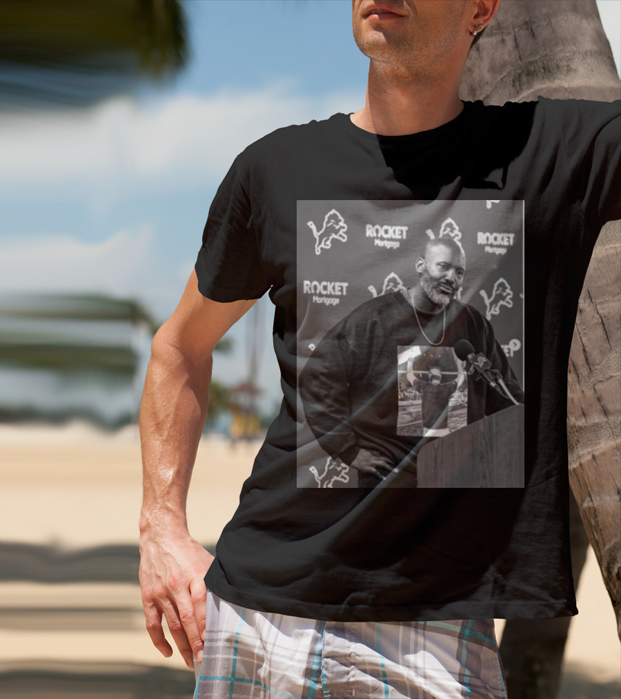 Lions Dan Campbell Rocket Mortgage Press Conference T-Shirt