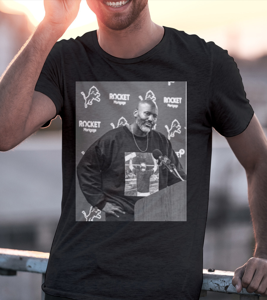 Lions Dan Campbell Rocket Mortgage Press Conference T-Shirt
