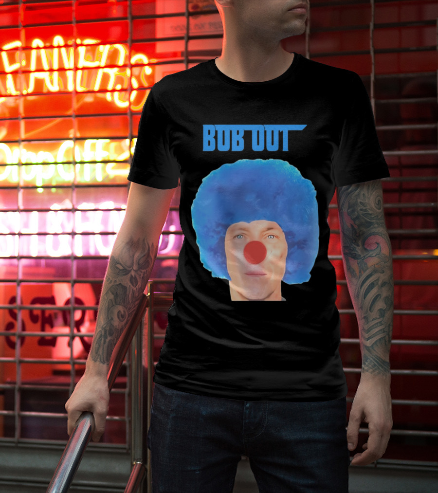 Bub Out Bernardeschi Bob Out Blue Afro Red Nose T-Shirt