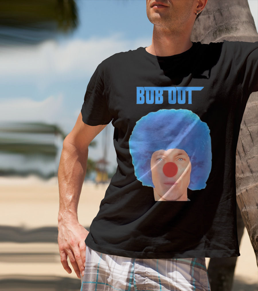 Bub Out Bernardeschi Bob Out Blue Afro Red Nose T-Shirt