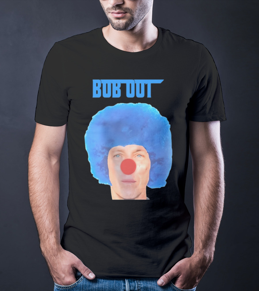 Bub Out Bernardeschi Bob Out Blue Afro Red Nose T-Shirt