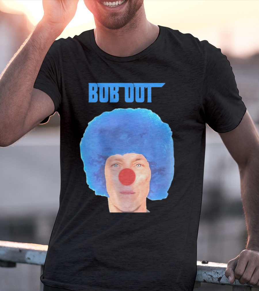 Bub Out Bernardeschi Bob Out Blue Afro Red Nose T-Shirt