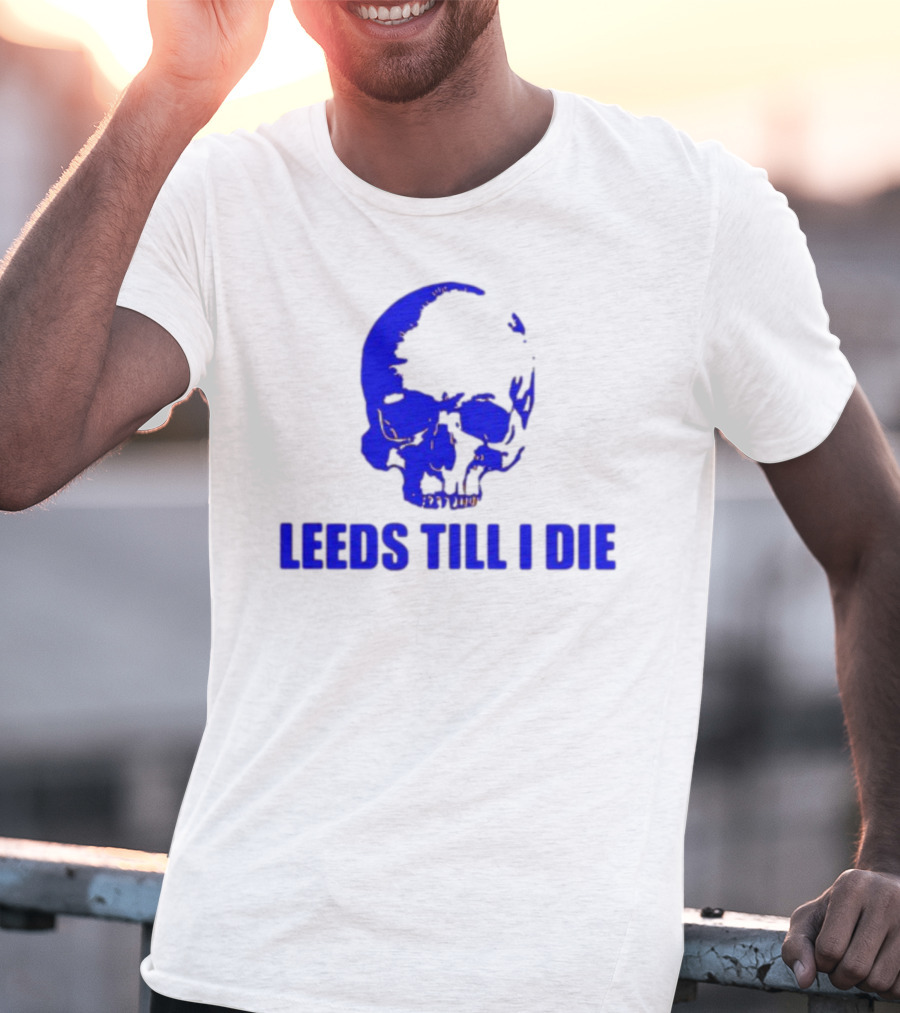 Leeds Till I Die Blue Skull T-Shirt