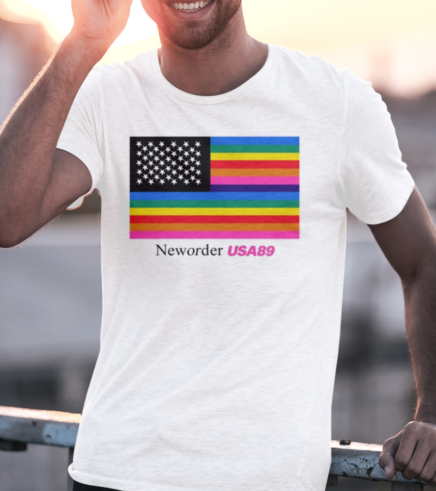 Neworder USA89 Literallyvergil Rainbow Flag T-Shirt