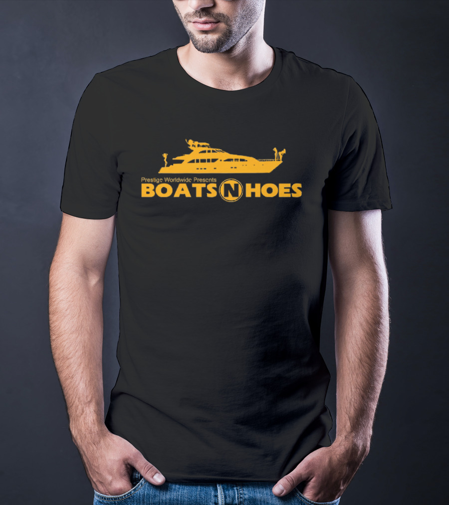 Prestige Worldwide Presents Boats N Hoes Yacht Step Brothers Will Ferrell John C Reilly T-Shirt