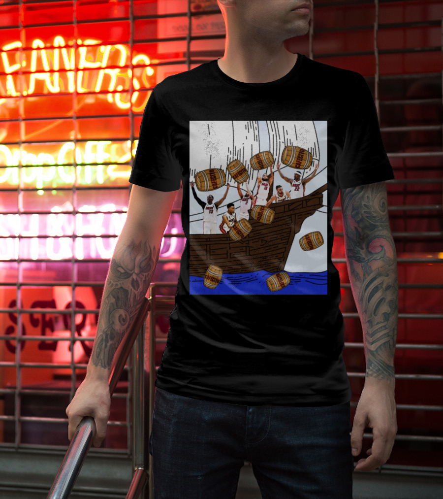Miami Heat Cafecito Party Ship Adventure Before Flight To Denver T-Shirt